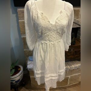 Rebellion White Lace Babydoll Dress